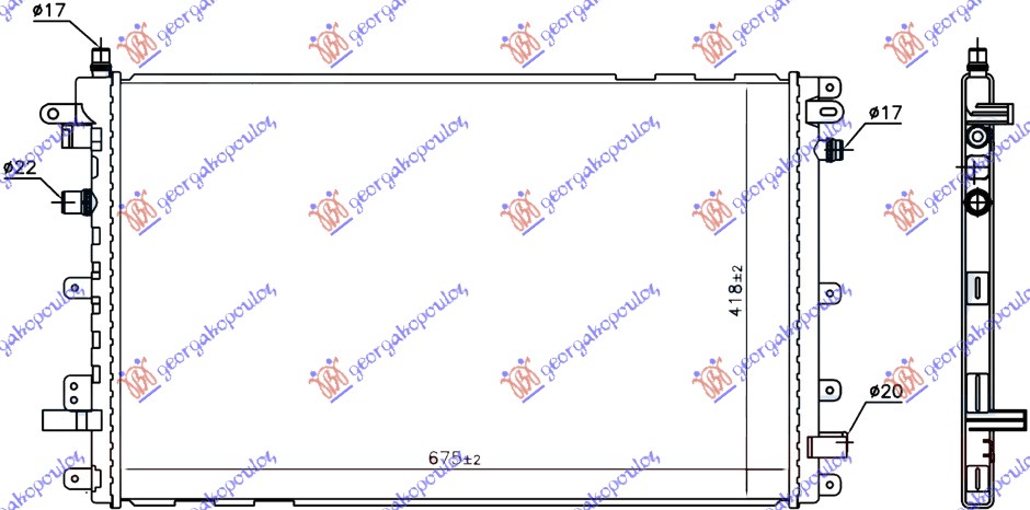 HLAD.MOT.DODATNI HYBRID(675x435x16)KOYO