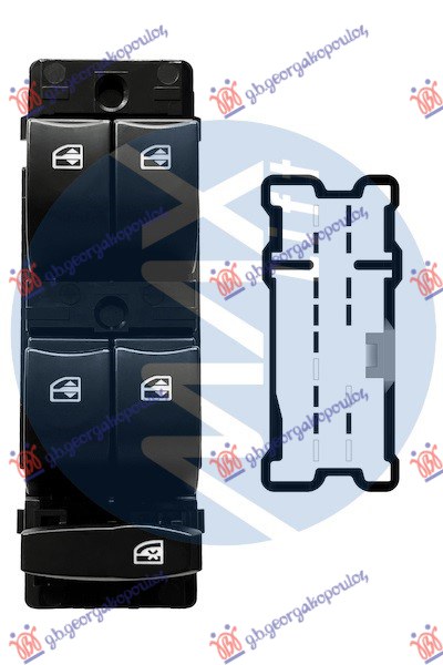 PREKIDAC U PREDNJIM VRATIMA (4 TASTERA) (11 PIN) - LEVO