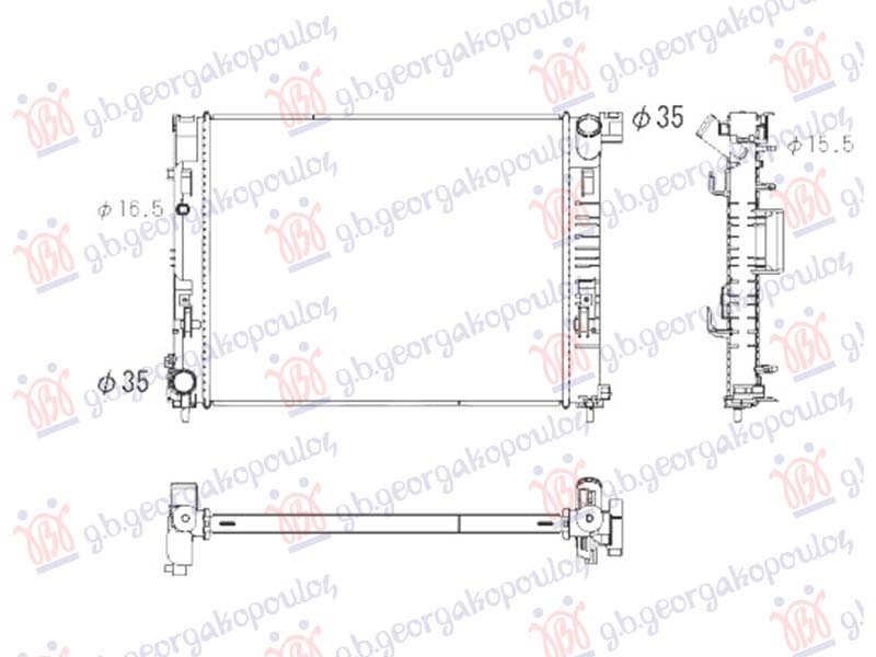 HLADNJAK MOTORA 1.5 Blue DCI Micro Hybrid DIZEL (MAN) (510x398) (NRF)