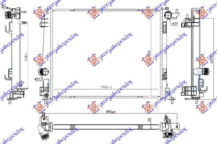 HLADNJAK MOTORA 1.8 BENZIN (MAN/AUTO) (+/-AC) (540x430)