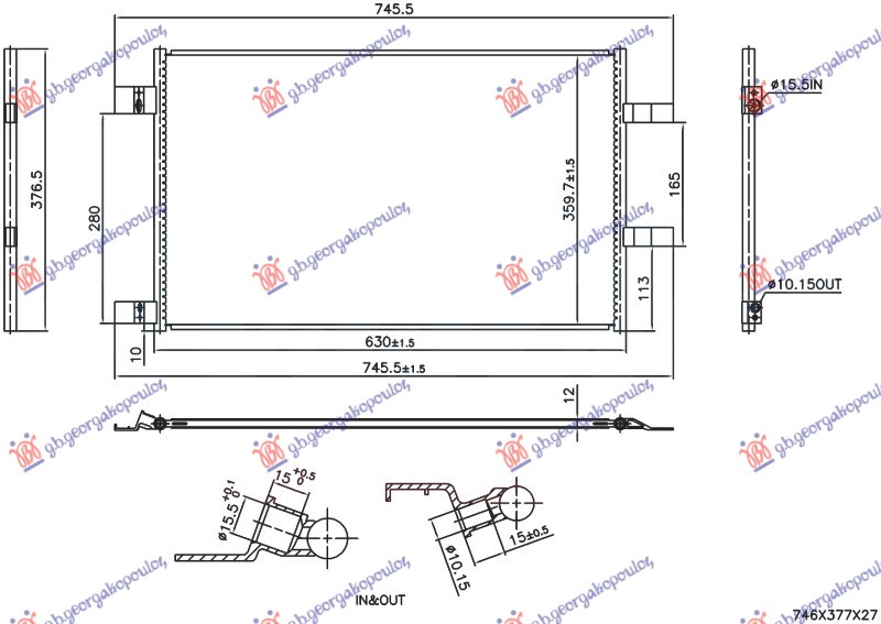 HLADNJAK KLIME 1.5 Dci DIZEL (598x370x12)