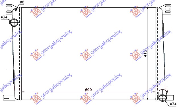 HLADNJAK MOT.1.4-1.6i16VBEN +/-AC (60x42