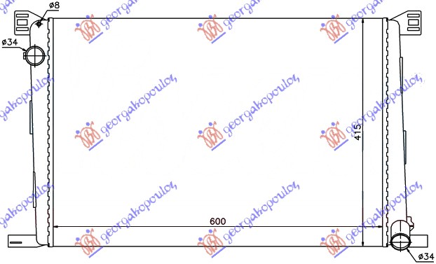 HLADNJAK MOTORA 1.4/1.6i 16V BENZIN (+/-AC) (60x42) (MARELLI)