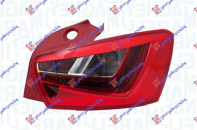 STOP LAMPA 5 VRATA CRVENO KUCISTE LED (MARELLI) - DESNO