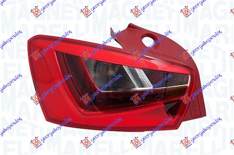 STOP LAMPA 5 VRATA CRVENO KUCISTE LED (MARELLI) - LEVO
