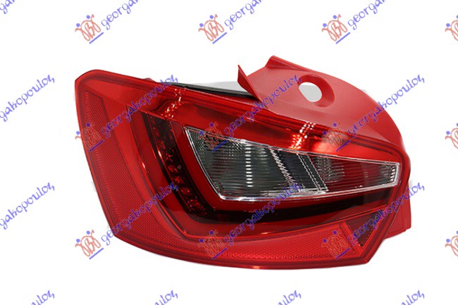 STOP LAMPA 5 VRATA (LED) (CRVENO KUCISTE) - LEVO