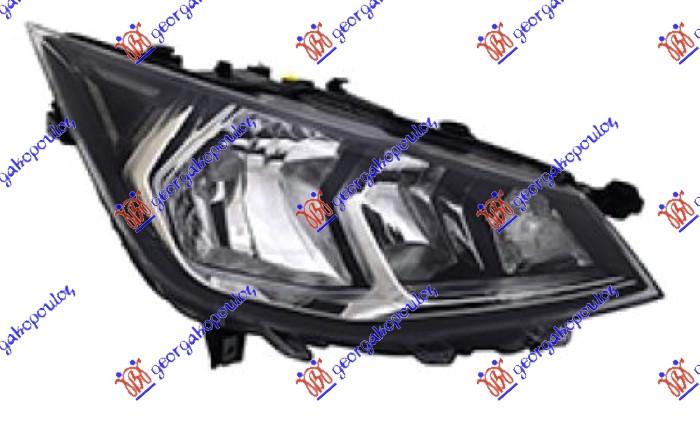 FAR ELEKTRICNI (H7/H7) (SA MOTOROM) SA LED DNEVNIM SVETLOM (TYC) - DESNO