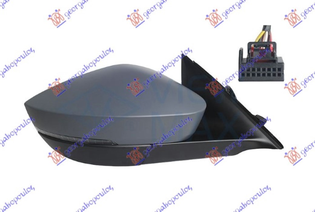 RETROVIZOR ELEKTRCINI SA GREJACEM PM (MIGAVAC) (6 PIN) (A KVALITET) (KONVEKSNO S - DESNO