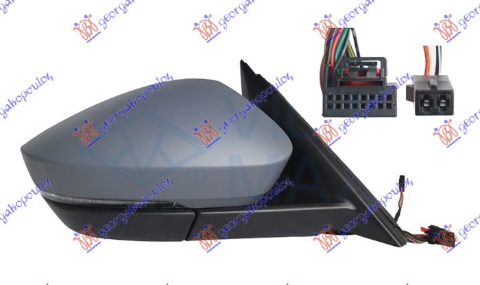 RETROVIZOR ELEKTRICNI SA GREJACEM PM (ELEKTRO-SKLOPIV) (MIGAVAC) (SVETLO) (MRTAV - DESNO