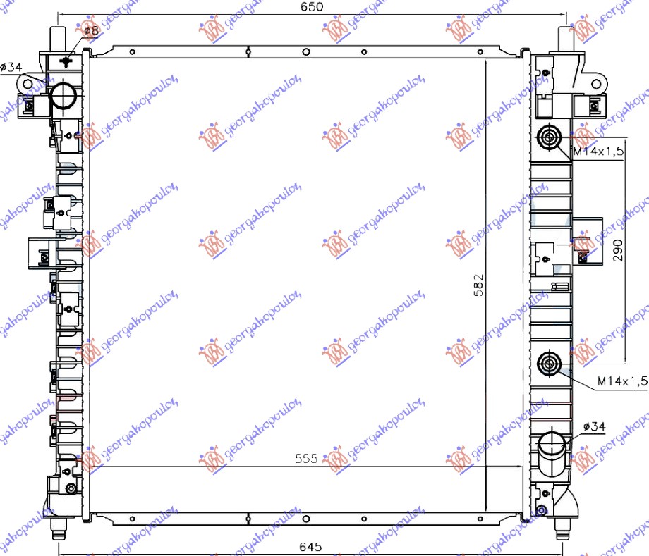 HLADNJAK 2.0 Xdi IZ.AUTO. (555x580x26)