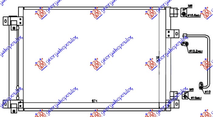 HLADNJAK KLIME 3.0 BENZIN (645x438x16)  