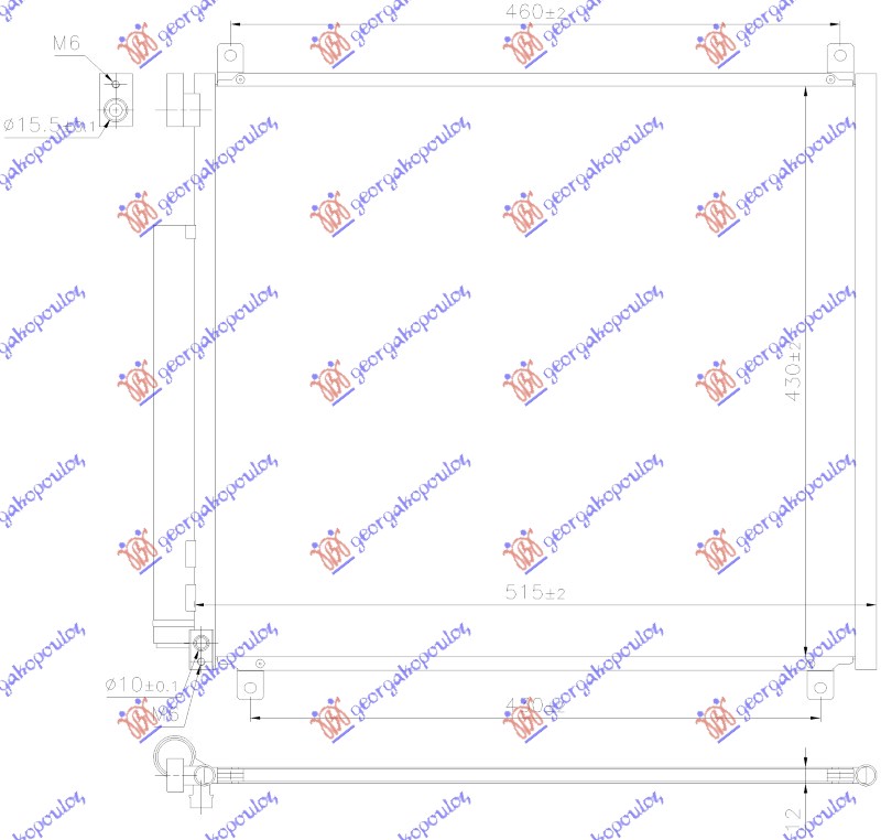 HLADNJAK KLIME  1.2 BENZIN (500x430x12) 