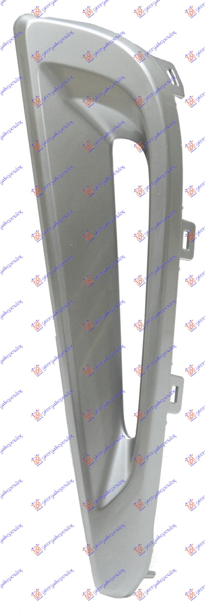 RESETKA PREDNJEG BRANIKA (SA LED DNEVNIM SVETLOM) SREBRNA - LEVO