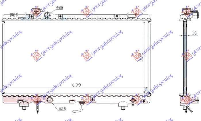 HLADNJAK MOTORA 1.5 BEN (325x630x16)    