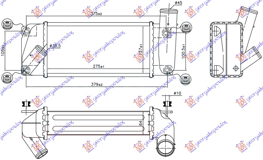 HLAD.INTERCOOLER 1.4 D4D (275x130)