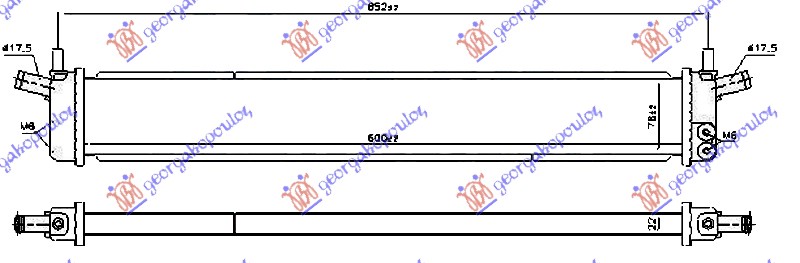 HLADNJAK MOTORA DODATNI 1.8 HIBRID BENZIN (600x76x22) (KOYO)