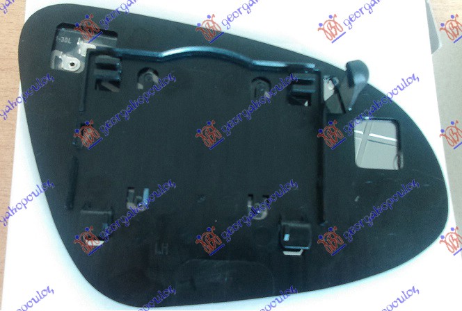 STAKLO RETROVIZORA SA GREJACEM (CETVRTASTO KACENJE) (JAPAN) (KONVEKSNO) - LEVO