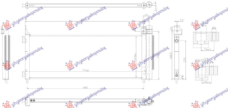 HLADNJAK KLIME 2.5 BENZIN/HIBRID (710x24