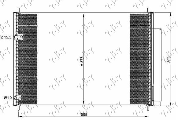 HLADNJAK KLIME BENZIN-DIZEL (59.6x38x1.6