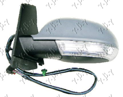 RETROVIZOR ELEKTRICNI SA GREJACEM PM (MIGAVAC) (SVETLO) (ASFERICNO STAKLO) - LEVO