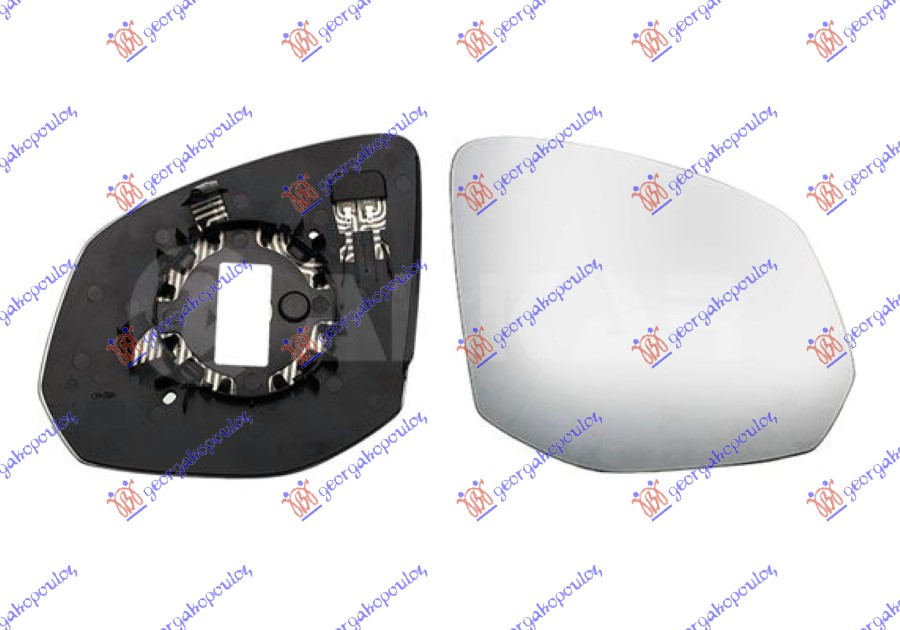 STAKLO RETROVIZORA SA GREJACEM (KONVEKSNO STAKLO) - DESNO