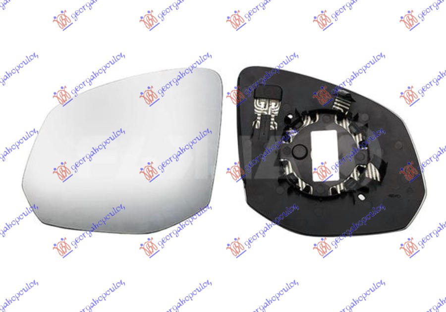 STAKLO RETROVIZORA SA GREJACEM (KONVEKSNO STAKLO) - LEVO