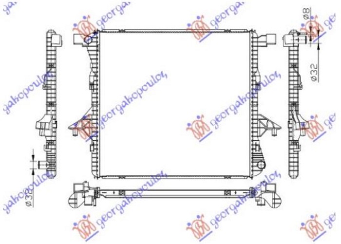 HLADNJAK MOTORA 2.0 TSI 2.0 TDI (61.7x58.4x26) (KOYO)