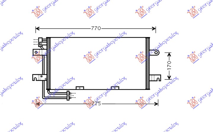 HLADNJAK KLIME BENZIN/DIZEL (63.5x31x21)