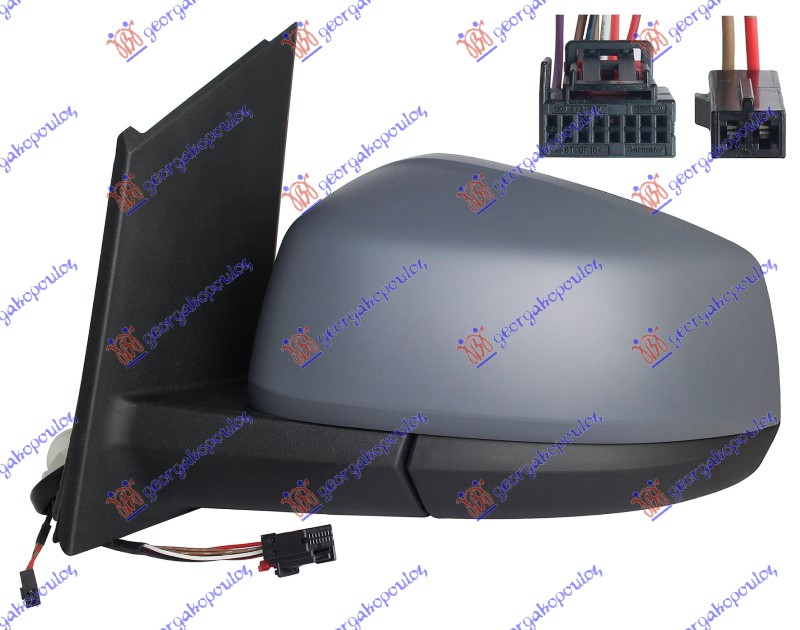 RETROVIZOR ELEKTRICNI SA GREJACEM PM (ELEKTRO-SKLOPIV) (MRTAV UGAO) (9 PIN) (KON