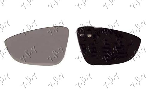 STAKLO RETROVIZORA SA GREJACEM (ASFERICNO) - LEVO