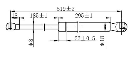 AMORTIZER GEPEK VRATA (519L-530N)       