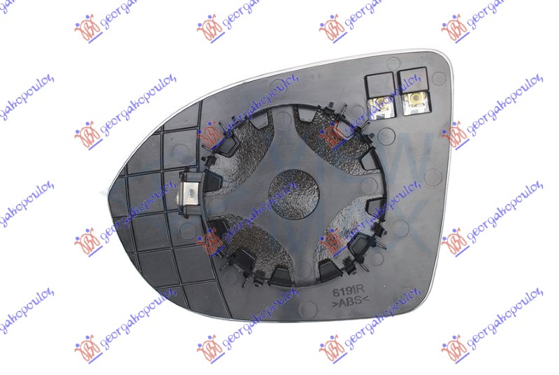 STAKLO RETROVIZORA SA GREJACEM (KONVEKSNO) - DESNO