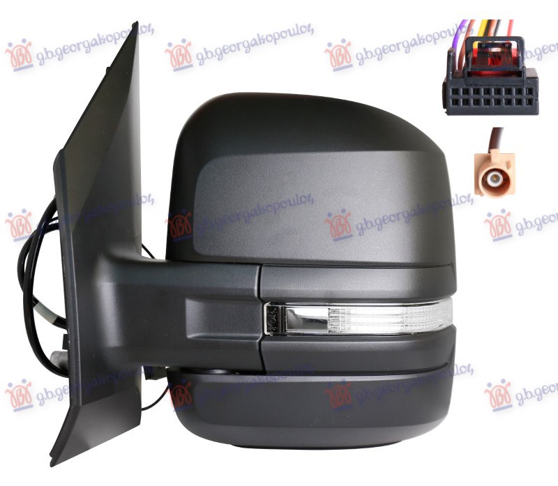 RETROVIZOR ELEKTRICNI SA GREJACEM KRATKI (MIGAVAC) (CIP ANTENE) (7 PIN) (A KVALI