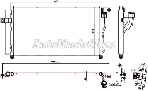 HLADNJAK KLIME HYUNDAI ACCENT III  14-16