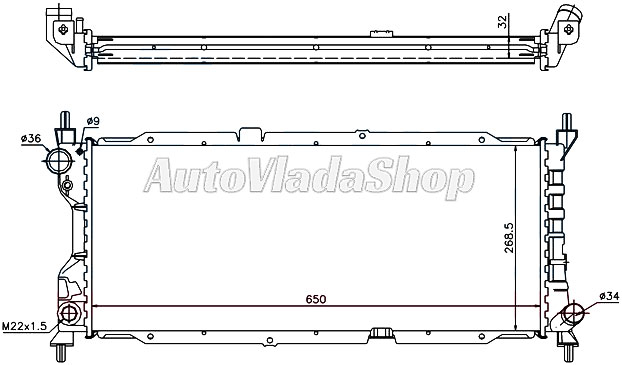 HLADNJAK MOTORA 1.7 DIZEL (65x27)