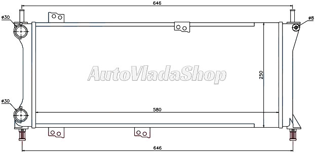 HLADNJAK MOTORA 1100 4X4 BENZIN (58x24.8) 00-03