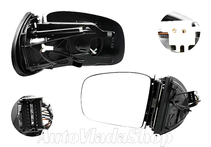 RETROVIZOR (BEZ POKLOPCA) ELEKTRICNI SA GREJACEM 02- (7 PIN) (A KVALITET) (ASFER - DESNO