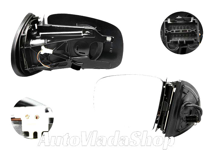 RETROVIZOR (BEZ POKLOPCA) ELEKTRICNI SA GREJACEM (ELEKTRO-SKLOPIV) 02- (A KVALIT - DESNO