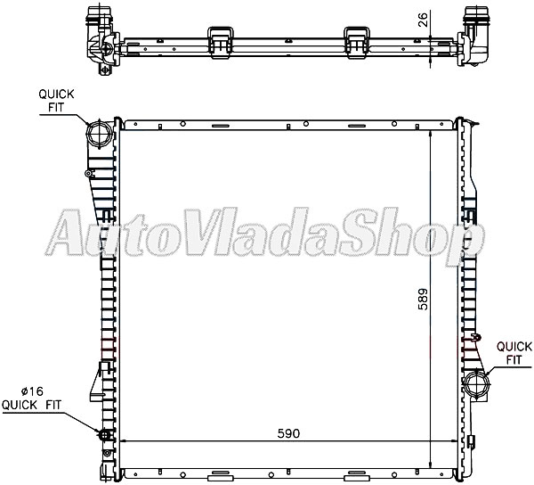 HLADNJAK MOTORA 3.0 BENZIN/DIZEL (AUTO) (59x60x2.4)