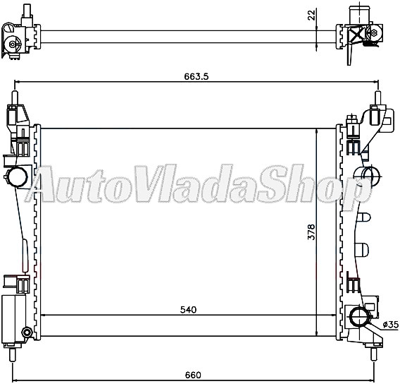 HLADNJAK MOTORA BENZIN (+/-AC) (54x37.5)