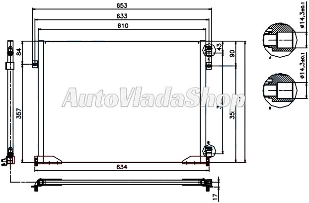 HLADNJAK KLIME RENAULT TRAFIC V  19DCI-20