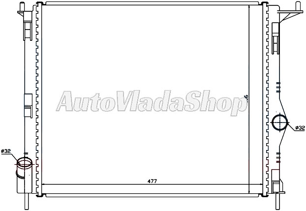 HLADNJAK MOTORA BENZIN (-AC) (47.7x40.6)