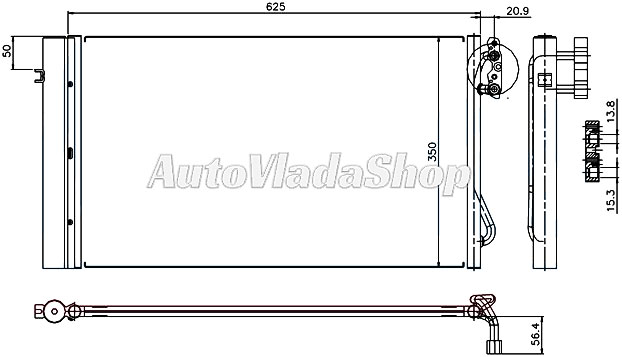 HLADNJAK KLIME 2.0/3.0 TURBO DIZEL (580x340x16)