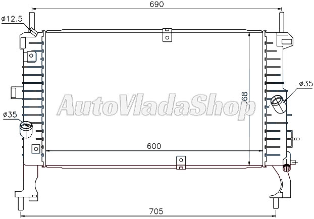 HLADNJAK OPEL MERIVA 13CDTI-17CDTI AC+/-