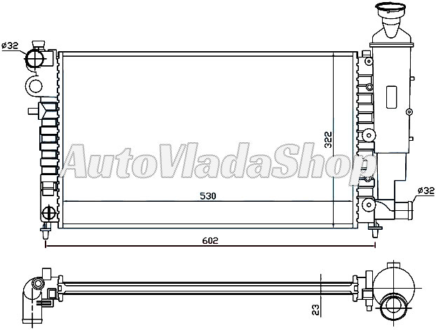 HLADNJAK CITROEN SAXO 11-14-16 AC+ 95-01 CEP BRZA SPOJKA