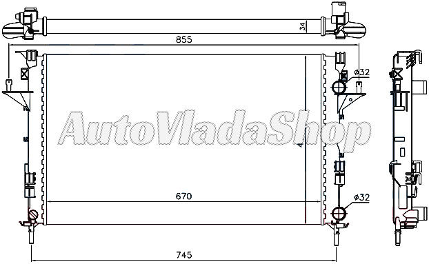 HLADNJAK RENAULT LAGUNA II 20T-22DCI AC+ 03/01-