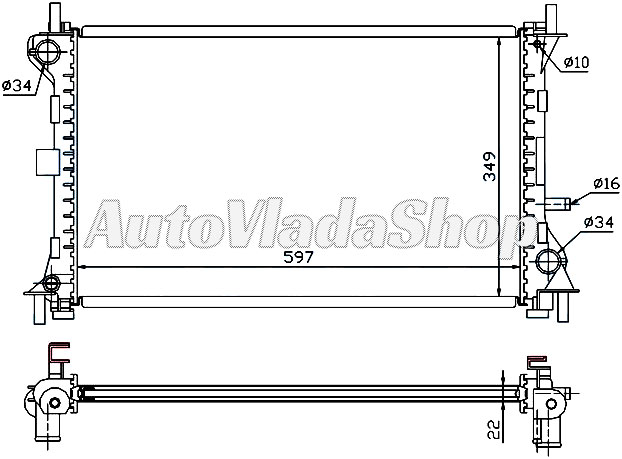 HLADNJAK FORD FOCUS I 14-16 AC+  /  18 AC+/-