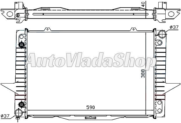 HLADNJAK VOLVO S70 96-  20-23-25-25TDI AC+/- M/A