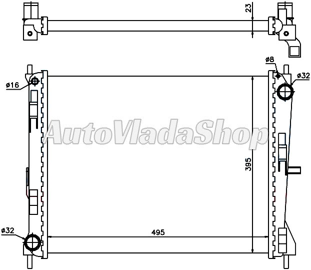 HLADNJAK RENAULT CLIO III 05-  12-15DCI AC-