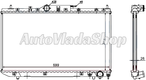 HLADNJAK TOYOTA AVENSIS 20 D4D  00-